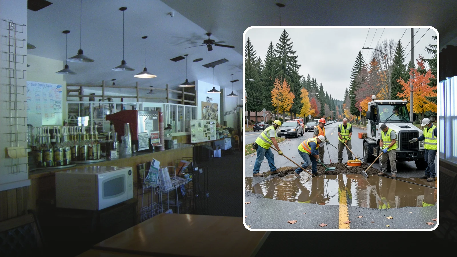 Spill Response in Black Diamond, King County, WA - Rapid containment and cleanup of hazardous and non-hazardous spills threatening the storm system.