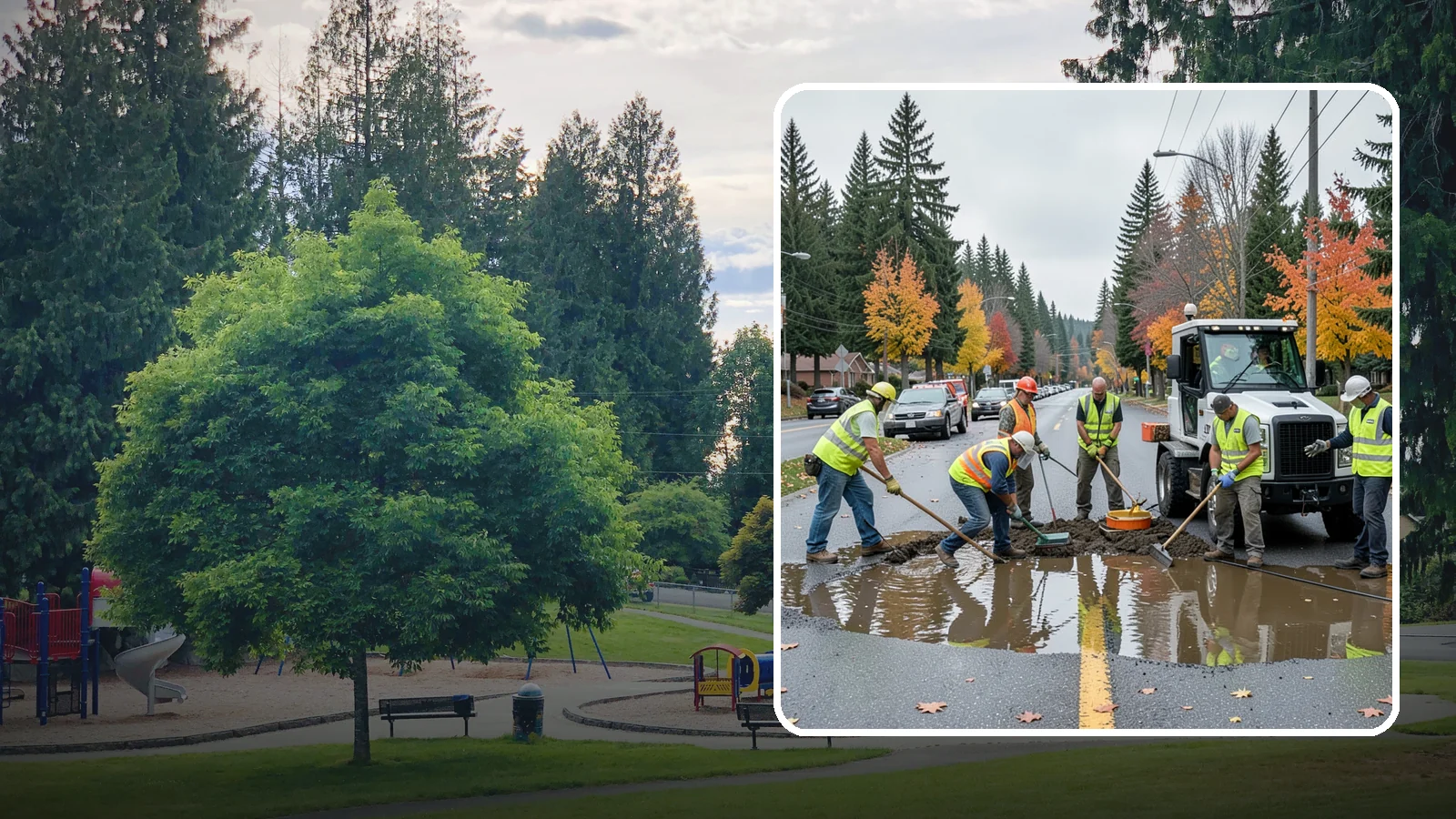 Spill Response in Bonney Lake, Pierce County, WA - Rapid containment and cleanup of hazardous and non-hazardous spills threatening the storm system.