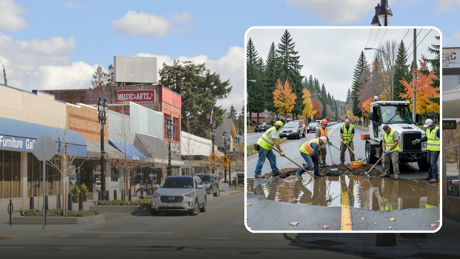 Spill Response in Bothell, King County, WA - Rapid containment and cleanup of hazardous and non-hazardous spills threatening the storm system.