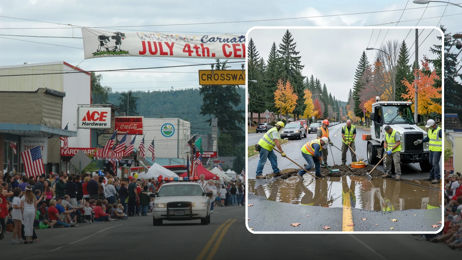 Spill Response in Carnation, King County, WA - Rapid containment and cleanup of hazardous and non-hazardous spills threatening the storm system.