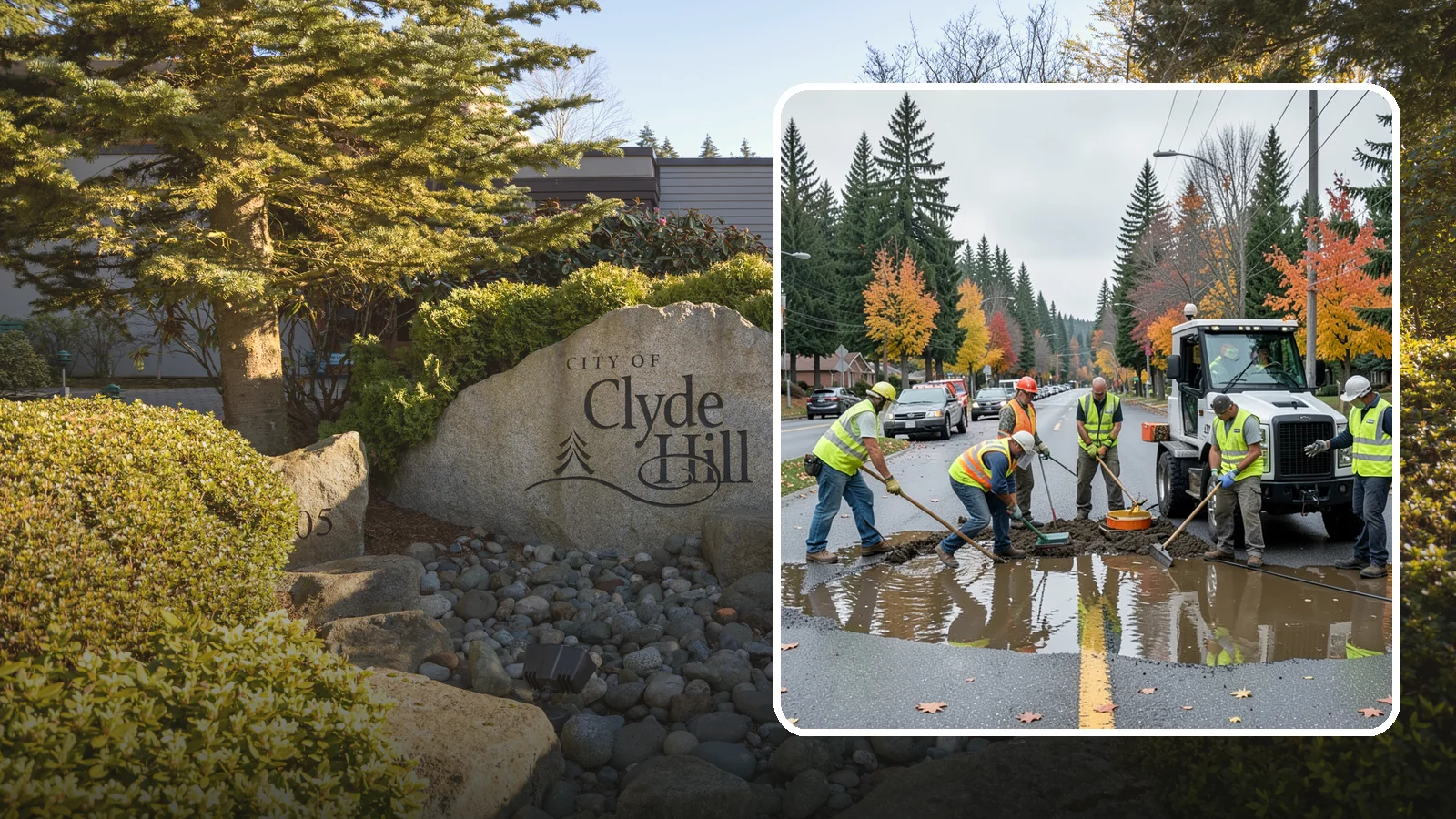 Spill Response in Clyde Hill, King County, WA - Rapid containment and cleanup of hazardous and non-hazardous spills threatening the storm system.