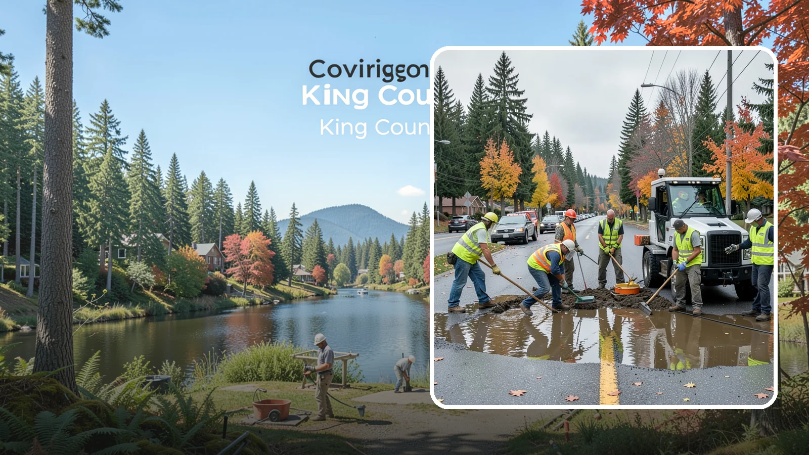 Spill Response in Covington, King County, WA - Rapid containment and cleanup of hazardous and non-hazardous spills threatening the storm system.