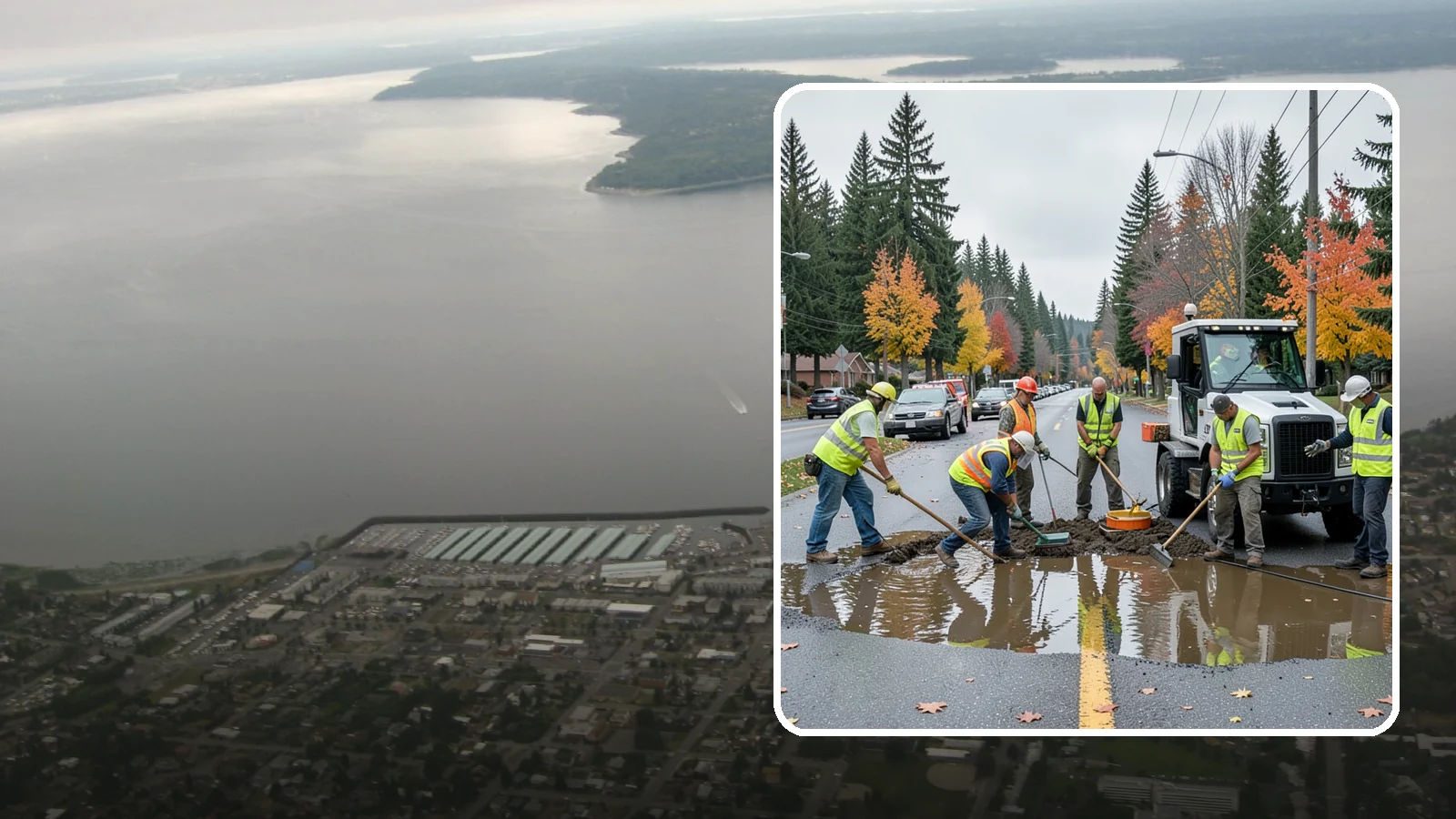 Spill Response in Des Moines, King County, WA - Rapid containment and cleanup of hazardous and non-hazardous spills threatening the storm system.