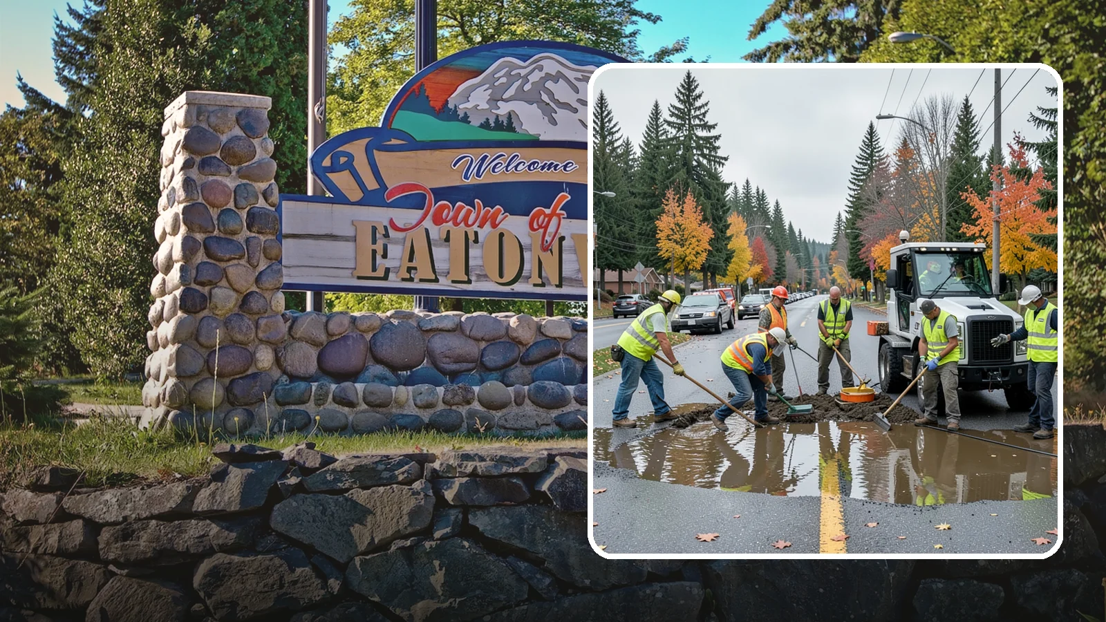 Spill Response in Eatonville, Pierce County, WA - Rapid containment and cleanup of hazardous and non-hazardous spills threatening the storm system.