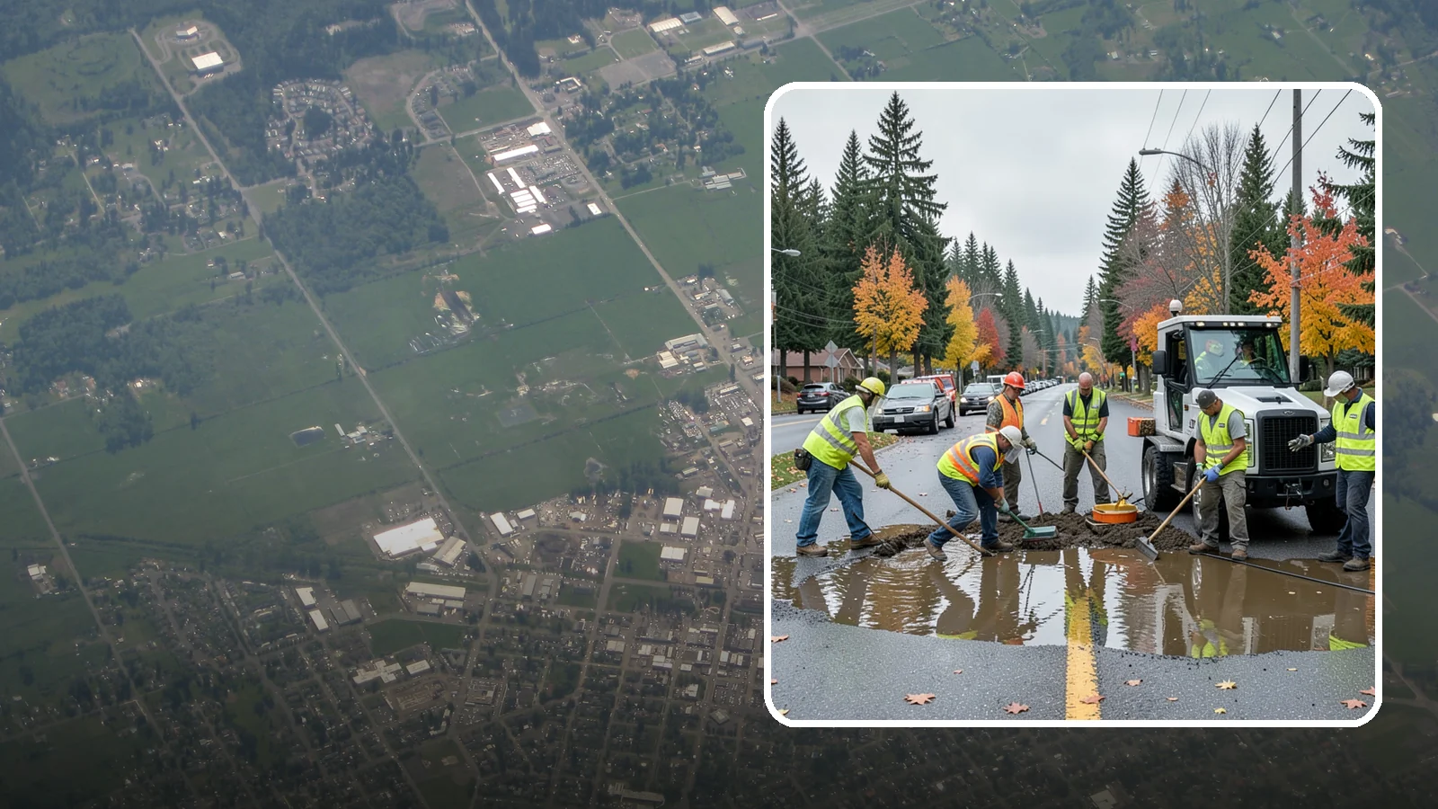 Spill Response in Enumclaw, King County, WA - Rapid containment and cleanup of hazardous and non-hazardous spills threatening the storm system.