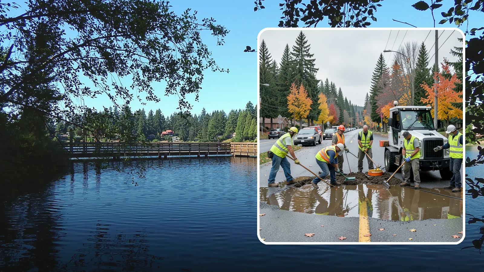 Spill Response in Federal Way, King County, WA - Rapid containment and cleanup of hazardous and non-hazardous spills threatening the storm system.