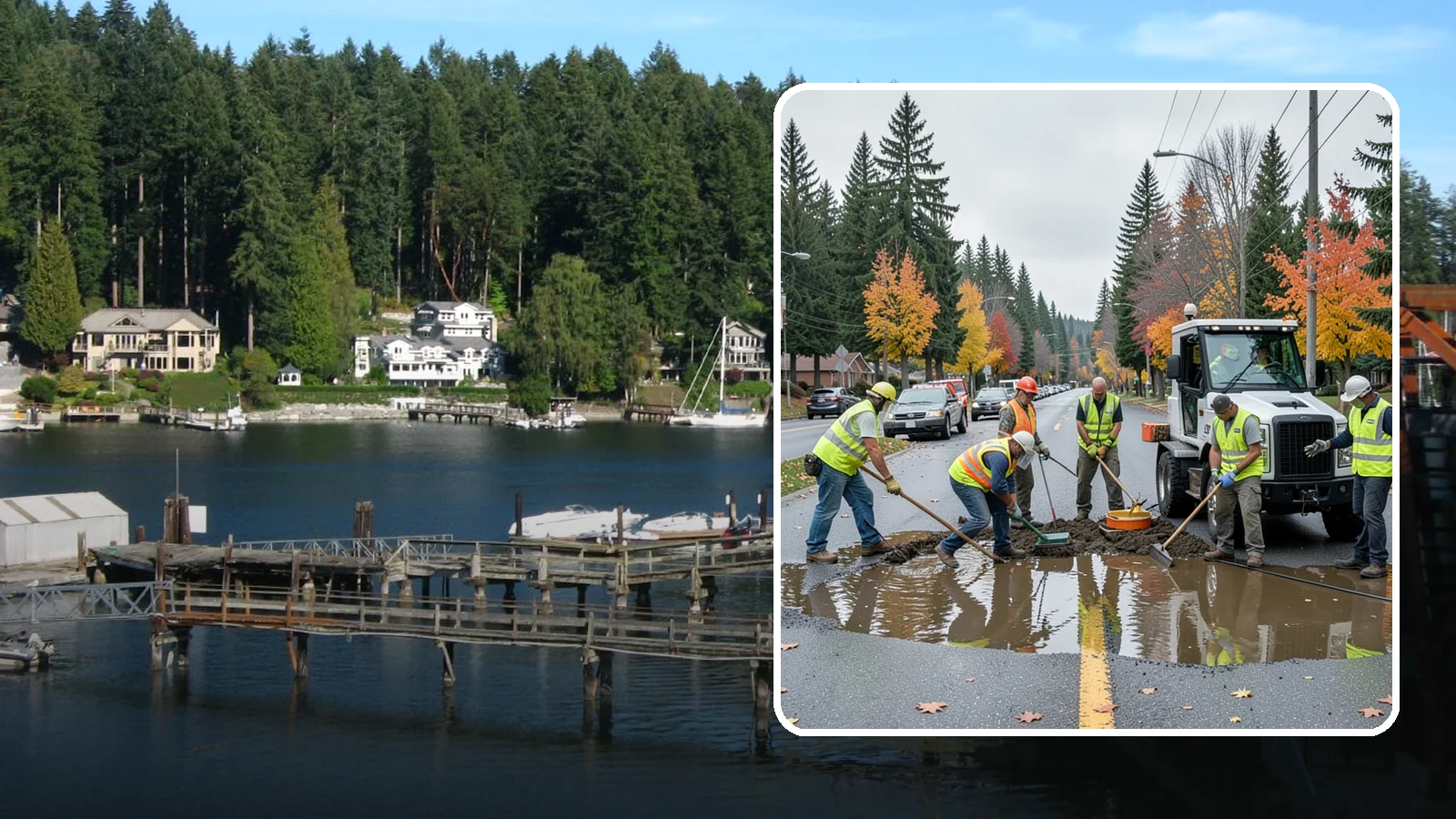 Spill Response in Gig Harbor, Pierce County, WA - Rapid containment and cleanup of hazardous and non-hazardous spills threatening the storm system.