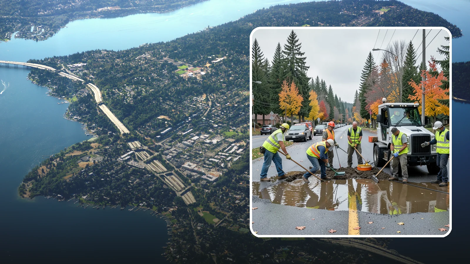 Spill Response in Mercer Island, King County, WA - Rapid containment and cleanup of hazardous and non-hazardous spills threatening the storm system.