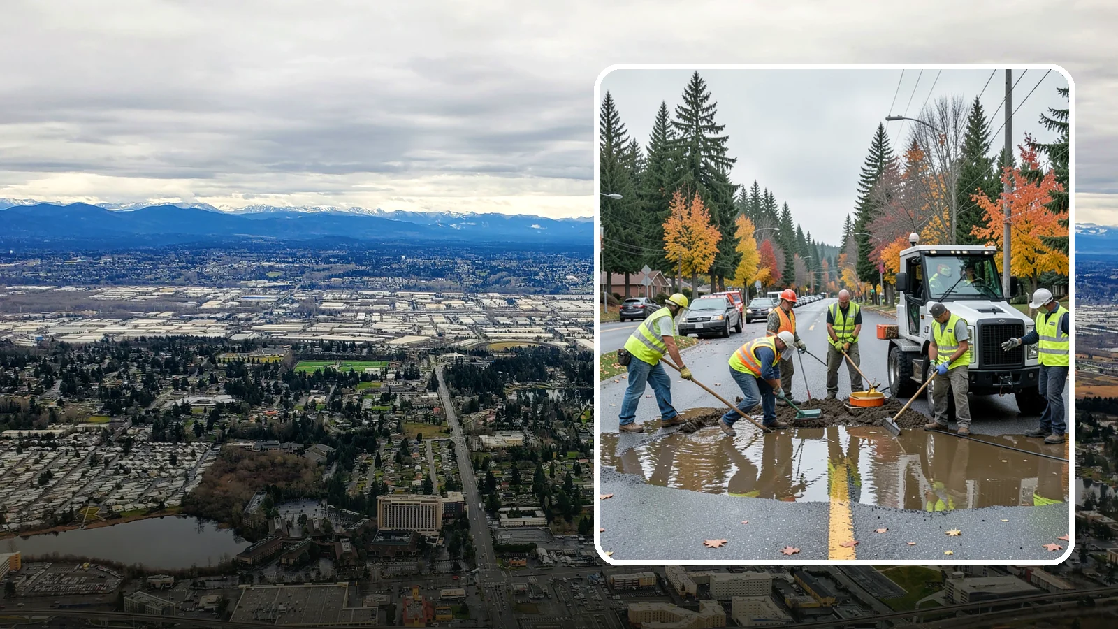 Spill Response in SeaTac, King County, WA - Rapid containment and cleanup of hazardous and non-hazardous spills threatening the storm system.