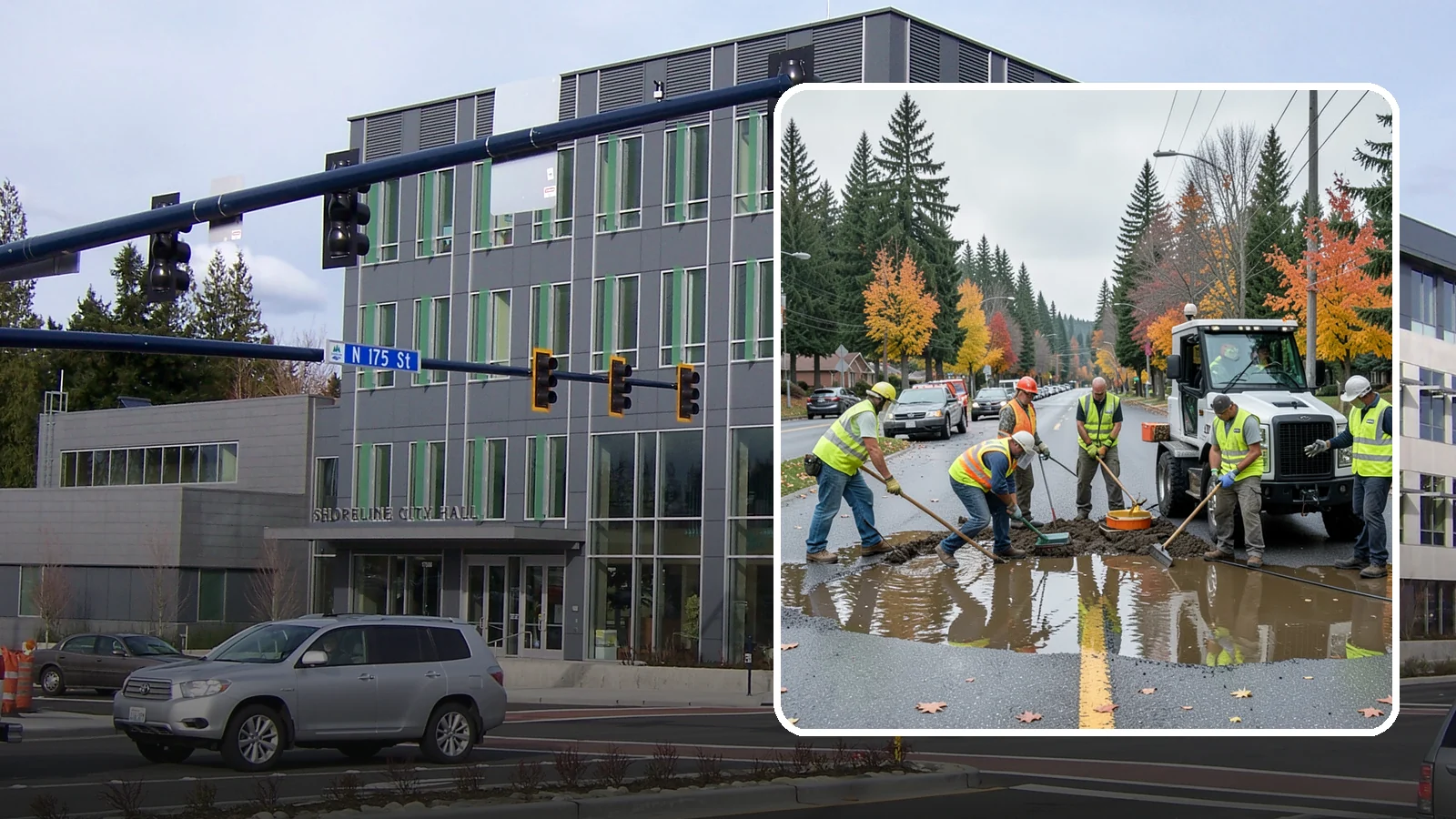 Spill Response in Shoreline, King County, WA - Rapid containment and cleanup of hazardous and non-hazardous spills threatening the storm system.