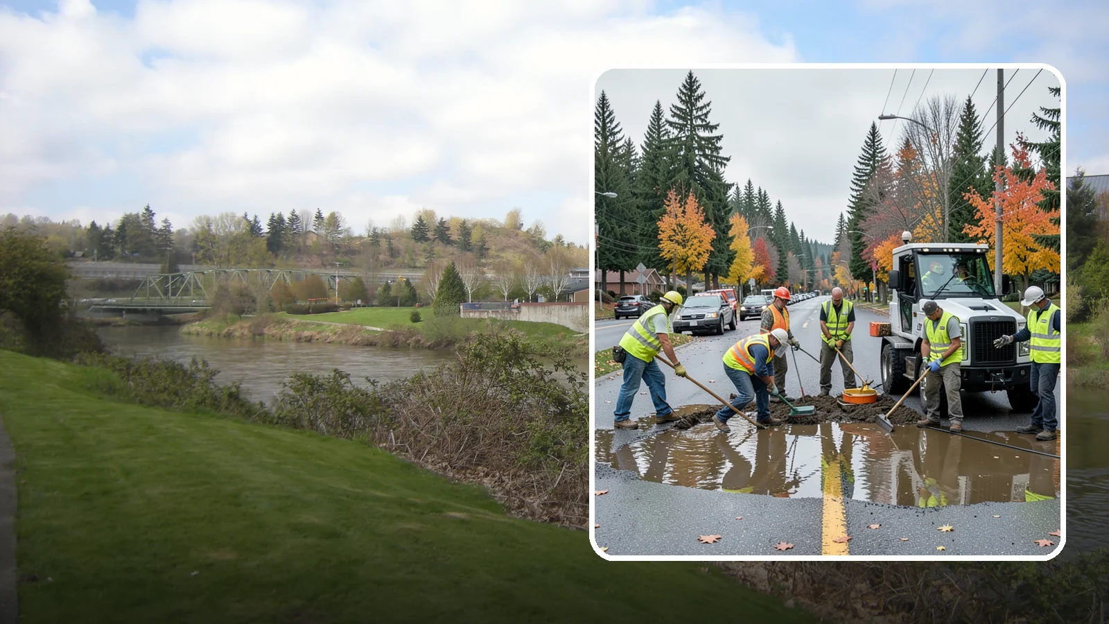 Spill Response in Tukwila, King County, WA - Rapid containment and cleanup of hazardous and non-hazardous spills threatening the storm system.