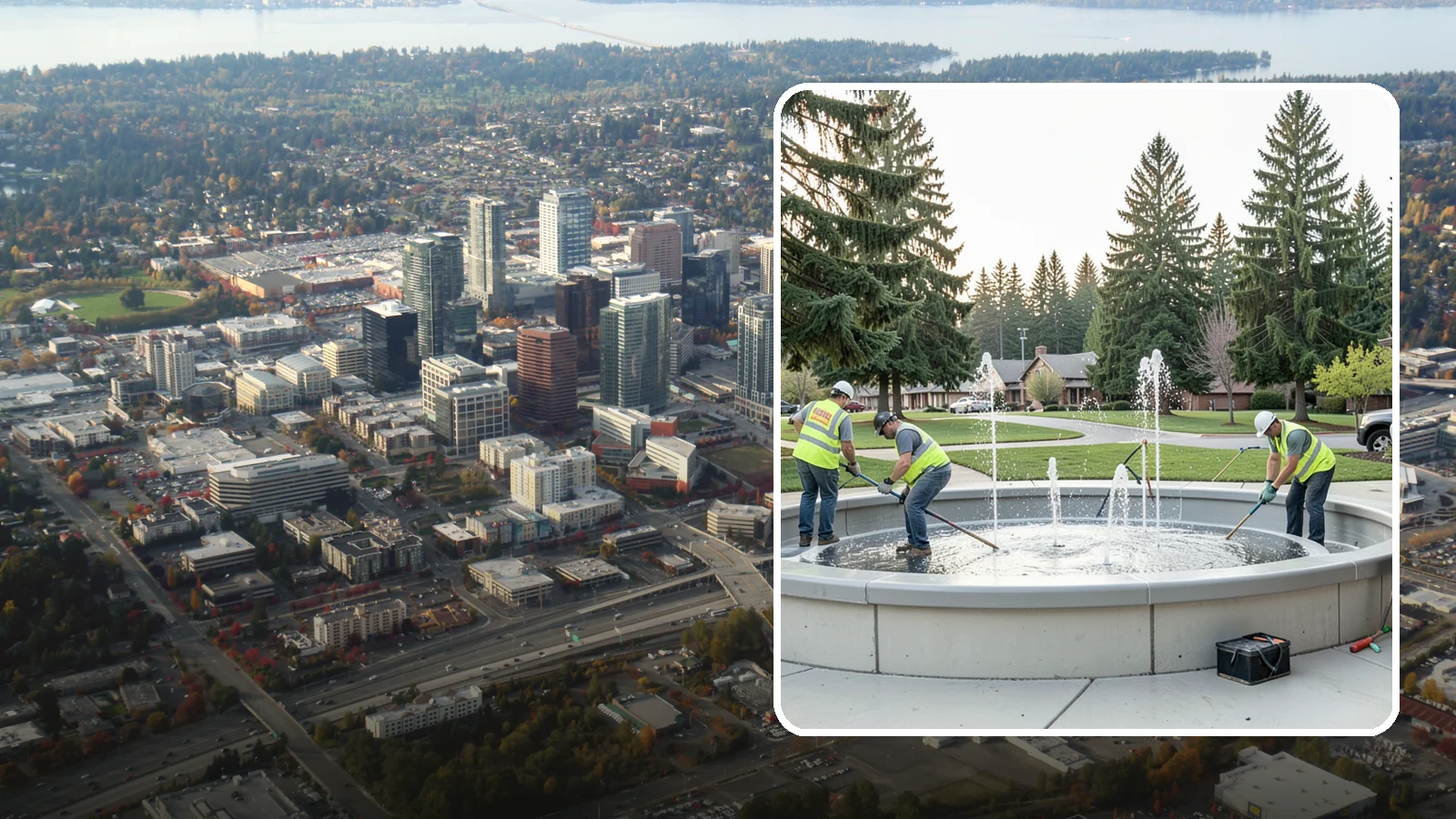 Splash Pad Maintenance in Bellevue, King County, WA - Seasonal servicing and cleaning that keeps public splash pads sanitary, safe, and fully operational.