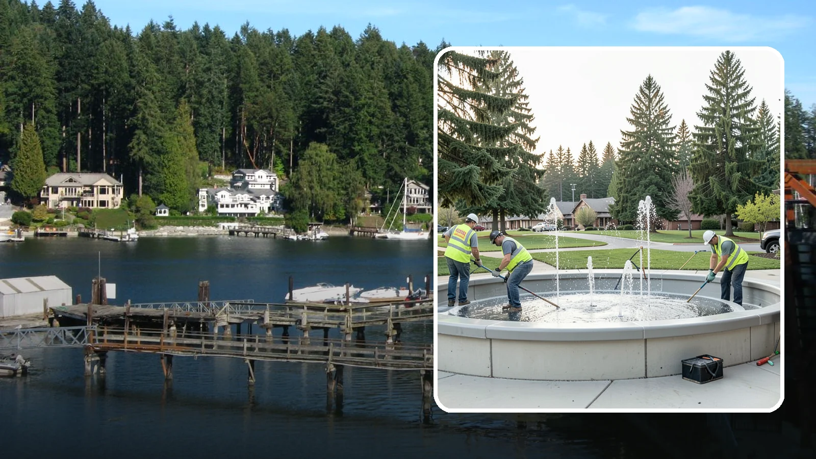 Splash Pad Maintenance in Gig Harbor, Pierce County, WA - Seasonal servicing and cleaning that keeps public splash pads sanitary, safe, and fully operational.