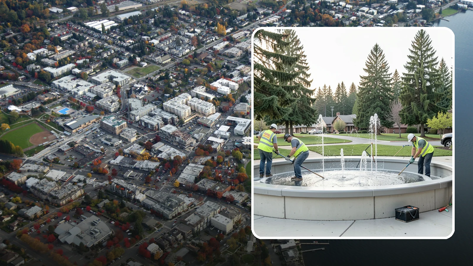 Splash Pad Maintenance in Kirkland, King County, WA - Seasonal servicing and cleaning that keeps public splash pads sanitary, safe, and fully operational.