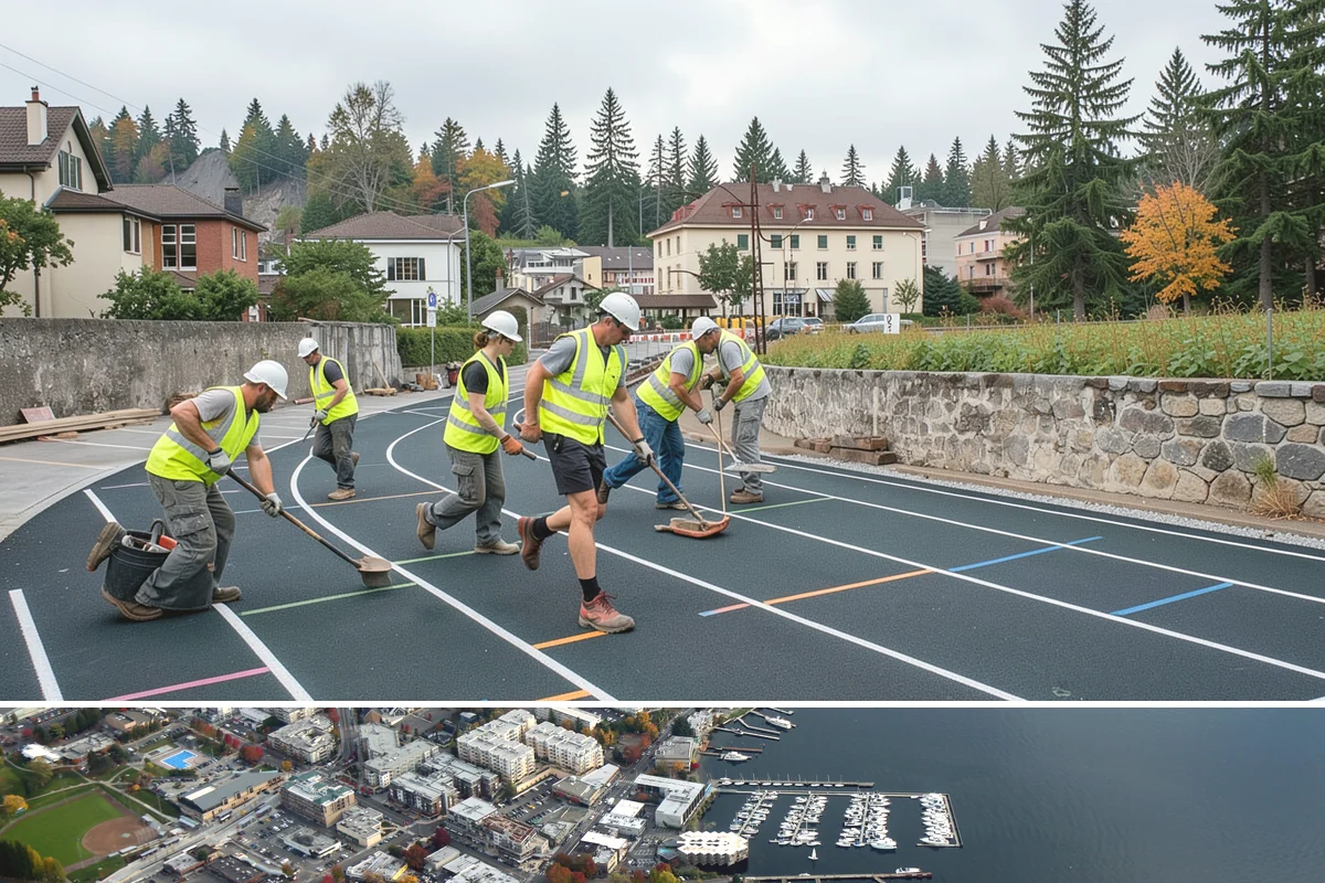 Splash Pad Maintenance in Kirkland, King County, WA - Startup cleaning occurs in late spring before opening, with recurring service through summer and winterization in fall.