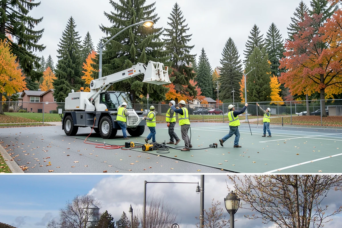 Splash Pad Maintenance in Marysville, Snohomish County, WA - Startup cleaning occurs in late spring before opening, with recurring service through summer and winterization in fall.