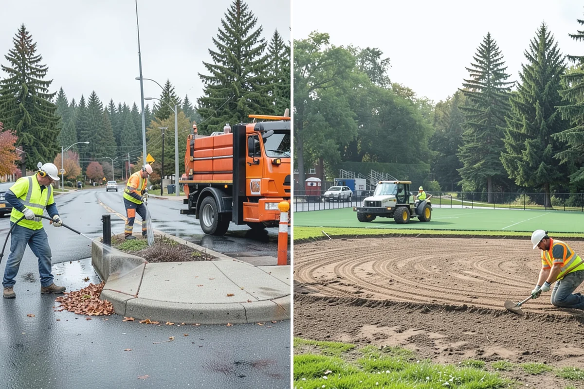 Splash Pad Maintenance in Redmond, King County, WA - Inspect deck, nozzles, drains, and slip resistance