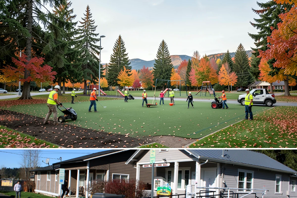 Splash Pad Maintenance in South Prairie, Pierce County, WA - Startup cleaning occurs in late spring before opening, with recurring service through summer and winterization in fall.