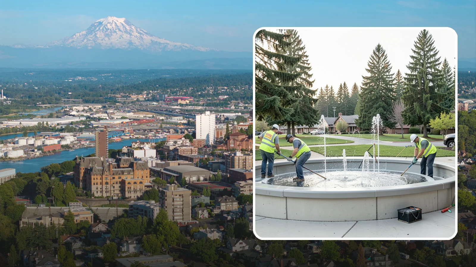 Splash Pad Maintenance in Tacoma, Pierce County, WA - Seasonal servicing and cleaning that keeps public splash pads sanitary, safe, and fully operational.