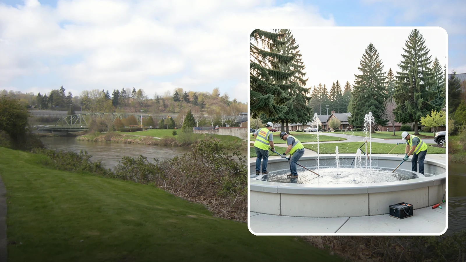 Splash Pad Maintenance in Tukwila, King County, WA - Seasonal servicing and cleaning that keeps public splash pads sanitary, safe, and fully operational.