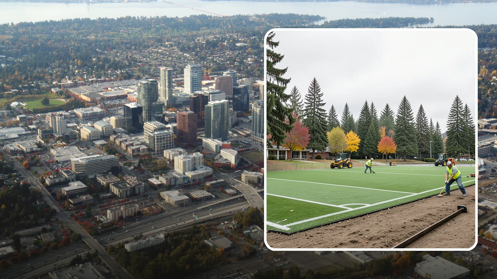 Sports Field Renovation in Bellevue, King County, WA - Full-scope renovation that restores worn municipal ballfields and multi-sport turf to safe, playable condition.