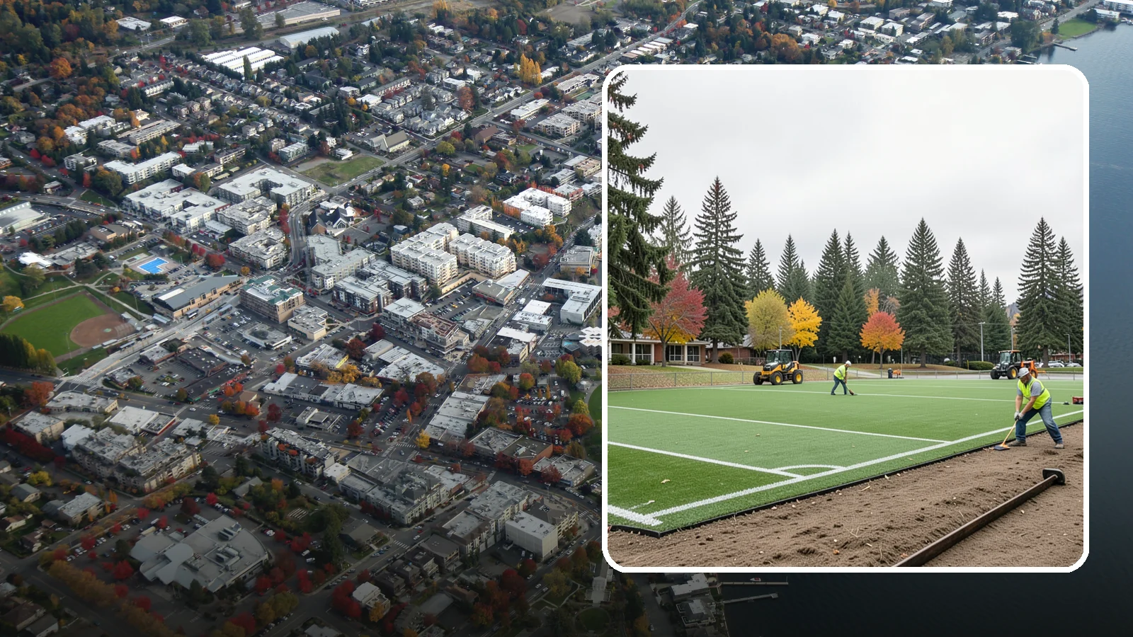 Sports Field Renovation in Kirkland, King County, WA - Full-scope renovation that restores worn municipal ballfields and multi-sport turf to safe, playable condition.