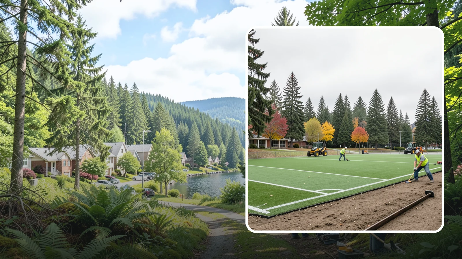 Sports Field Renovation in Lake Forest Park, King County, WA - Full-scope renovation that restores worn municipal ballfields and multi-sport turf to safe, playable condition.