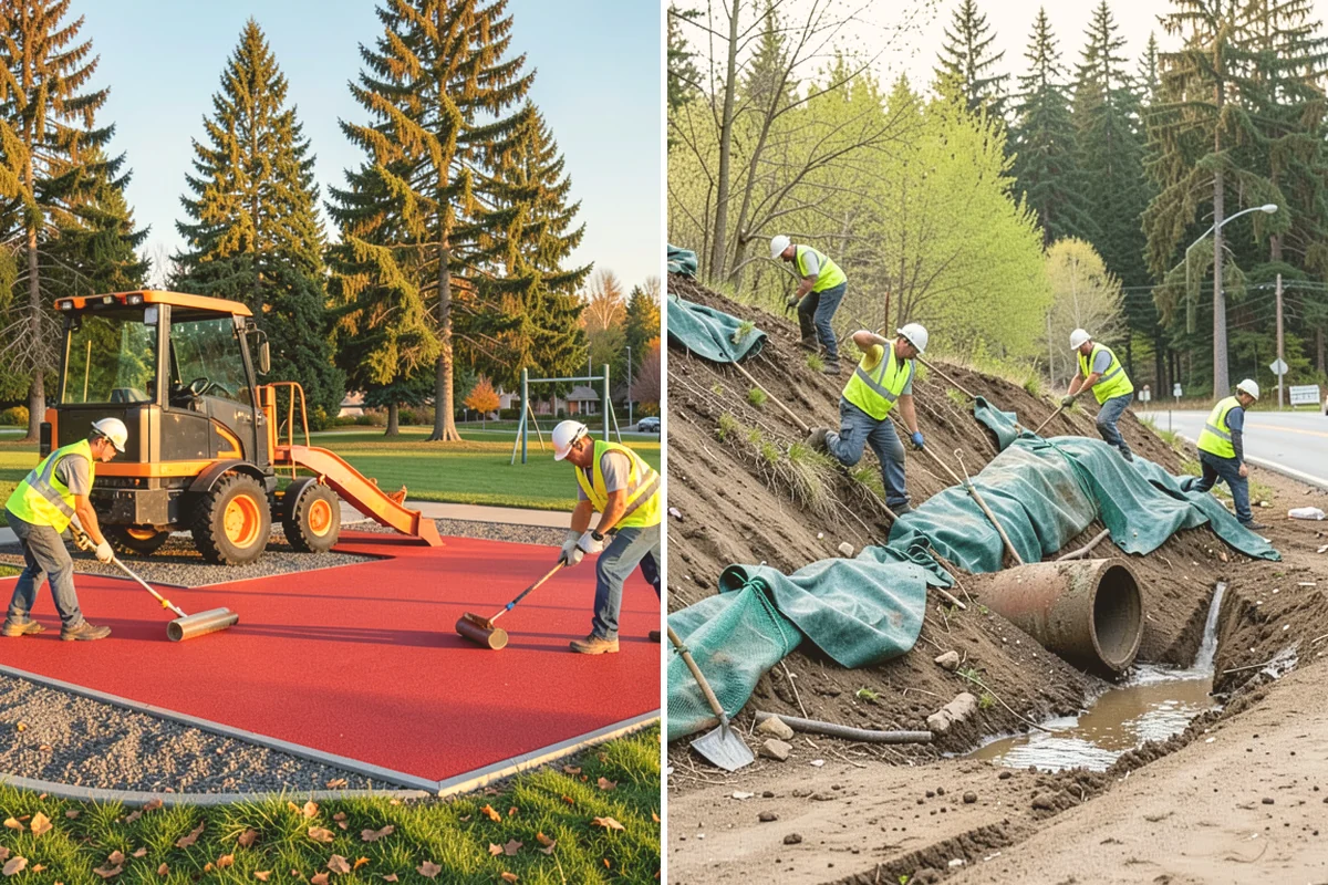 Sports Field Renovation in Langley, Island County, WA - Assess turf density, grade, and soil compaction with the parks department