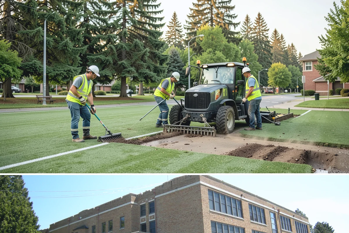 Sports Field Renovation in Maple Valley, King County, WA - Renovation is best scheduled in late summer or early fall so cool-season turf establishes before Western Washington's wet winter.