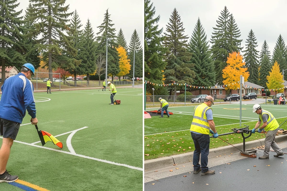 Sports Field Renovation in Milton, King County, WA - Assess turf density, grade, and soil compaction with the parks department