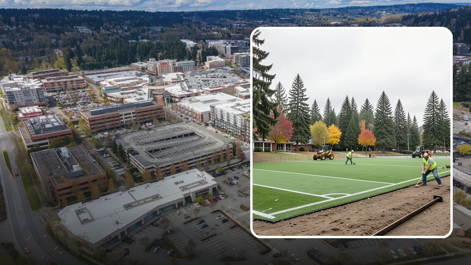 Sports Field Renovation in Redmond, King County, WA - Full-scope renovation that restores worn municipal ballfields and multi-sport turf to safe, playable condition.