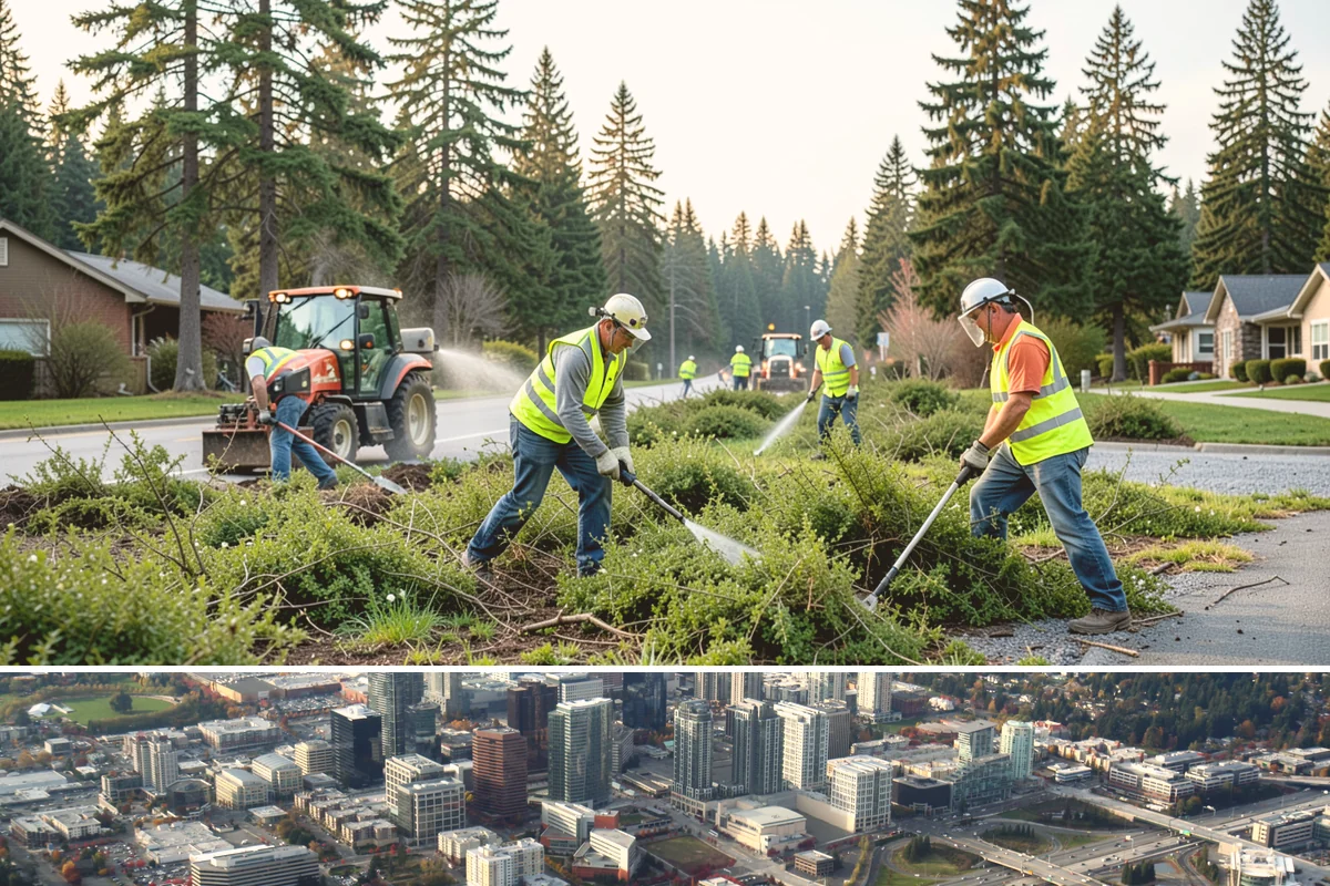Stair Repairs in Bellevue, King County, WA - Concrete and mortar stair repairs favor the drier season for proper curing, while timber repairs can proceed in most conditions.