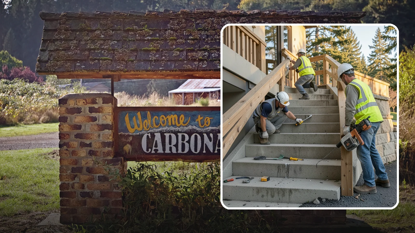 Stair Repairs in Carbonado, Pierce County, WA - We repair public concrete, timber, and stone stairs to restore safe, uniform, code-compliant treads.