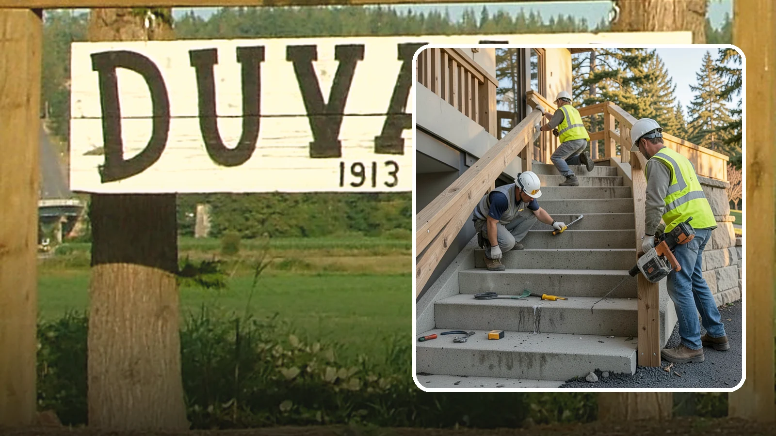 Stair Repairs in Duvall, King County, WA - We repair public concrete, timber, and stone stairs to restore safe, uniform, code-compliant treads.