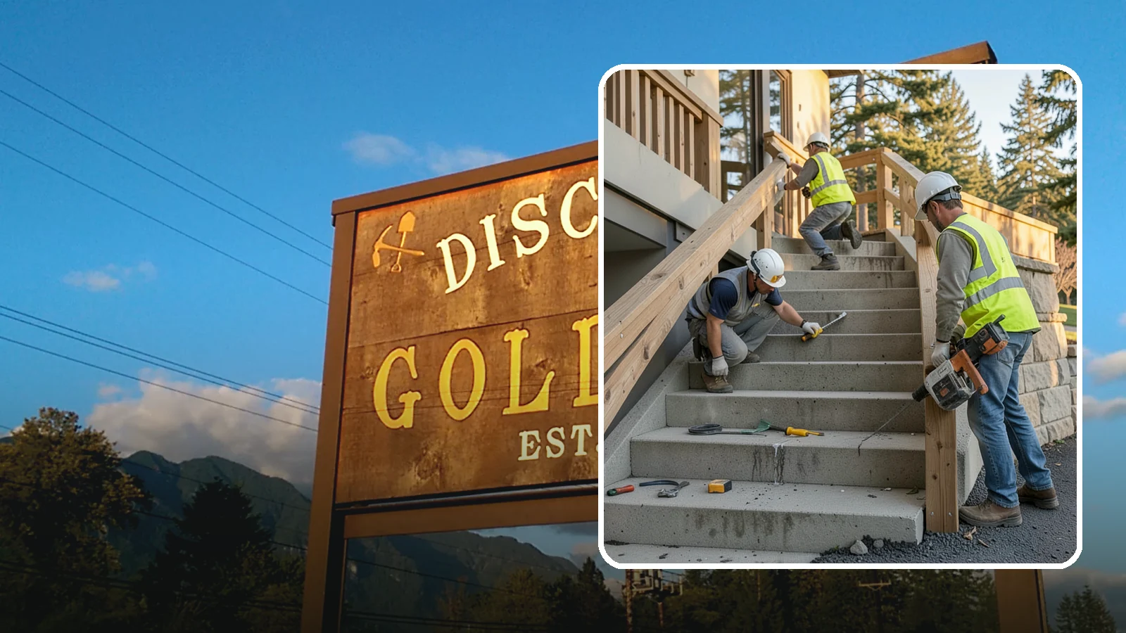 Stair Repairs in Gold Bar, Snohomish County, WA - We repair public concrete, timber, and stone stairs to restore safe, uniform, code-compliant treads.