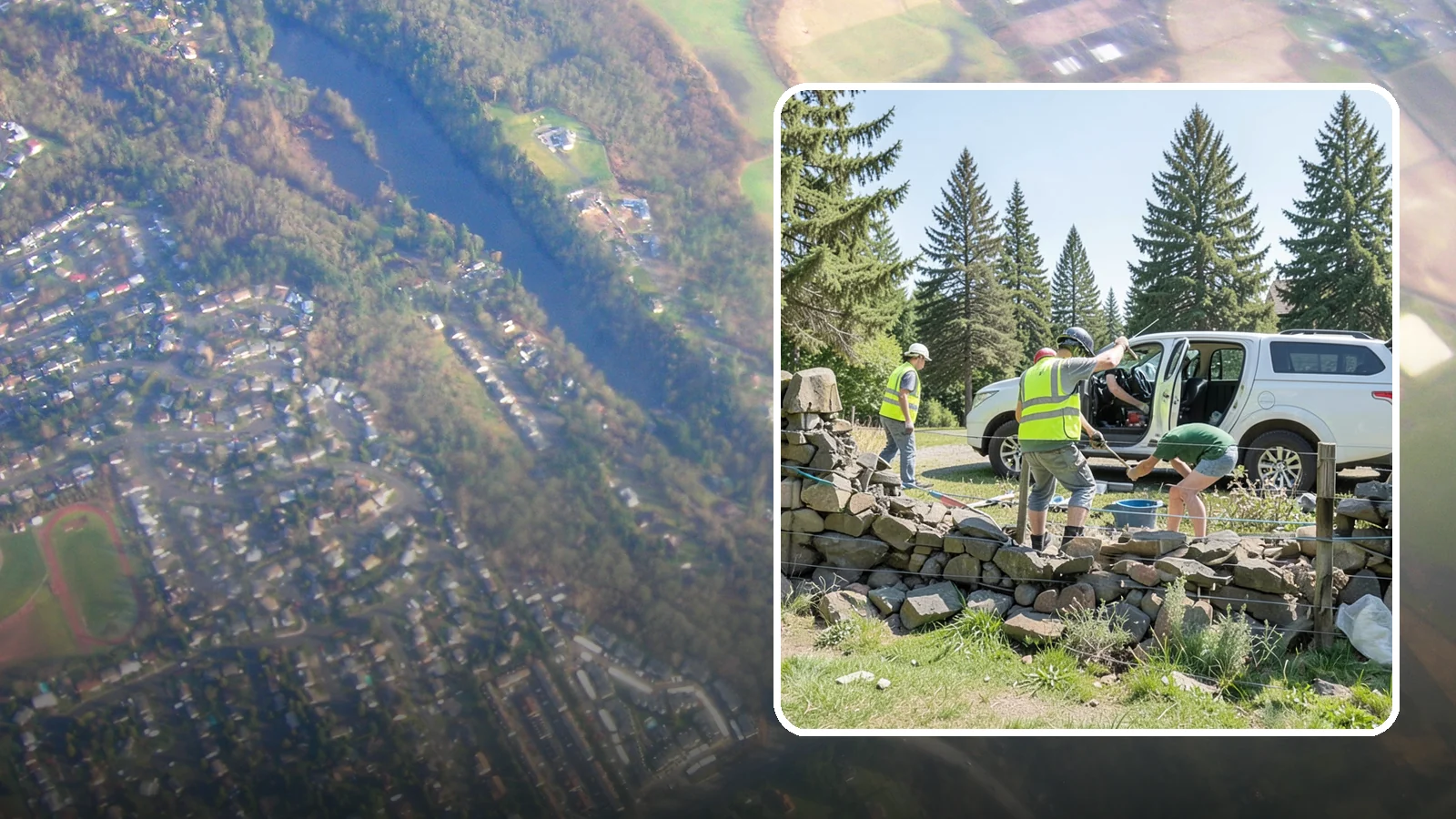 Stone Wall Repairs in Algona, King County, WA - We repoint and rebuild mortared and dry-stacked stone walls at parks, memorials, and historic sites.