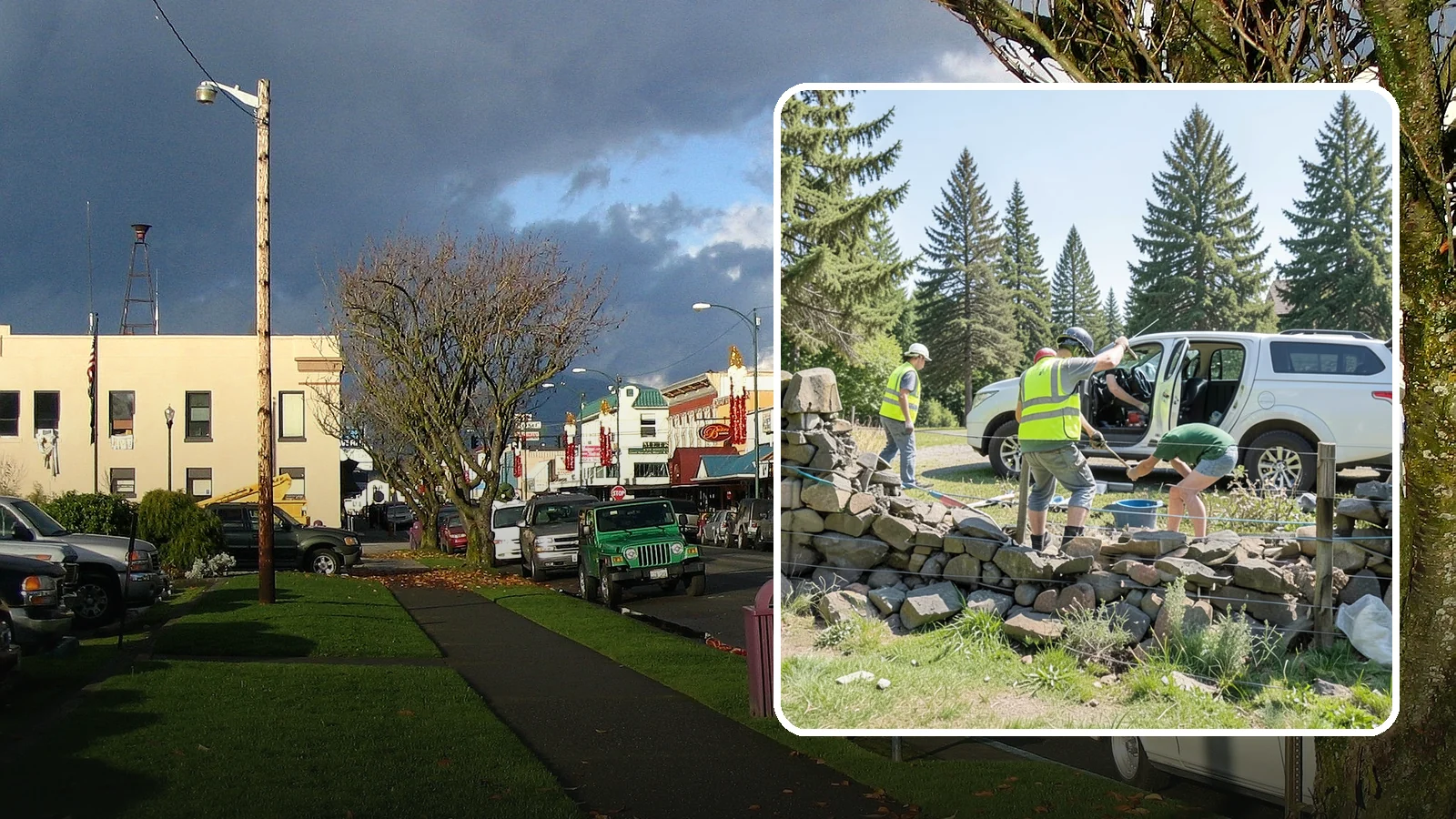 Stone Wall Repairs in Arlington, Snohomish County, WA - We repoint and rebuild mortared and dry-stacked stone walls at parks, memorials, and historic sites.