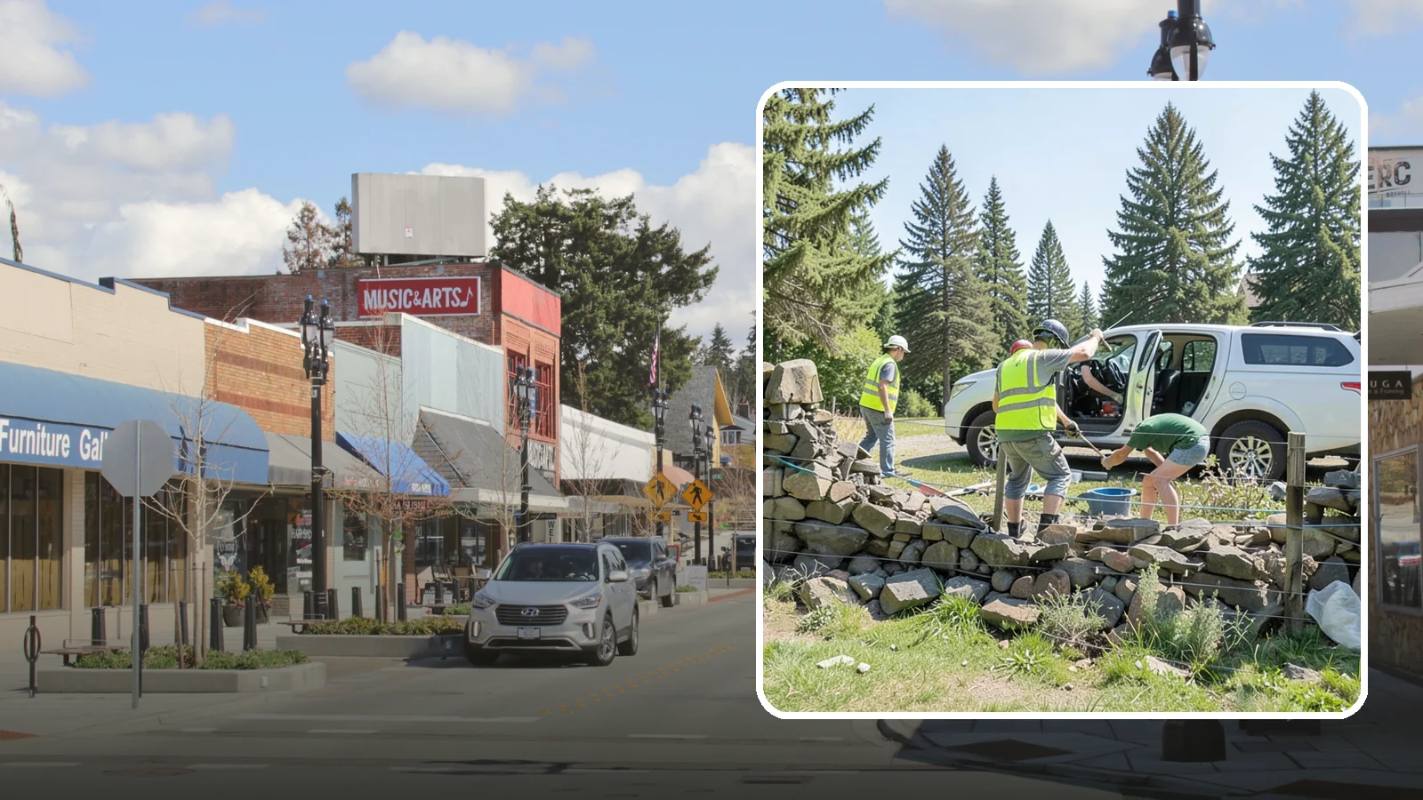 Stone Wall Repairs in Bothell, King County, WA - We repoint and rebuild mortared and dry-stacked stone walls at parks, memorials, and historic sites.