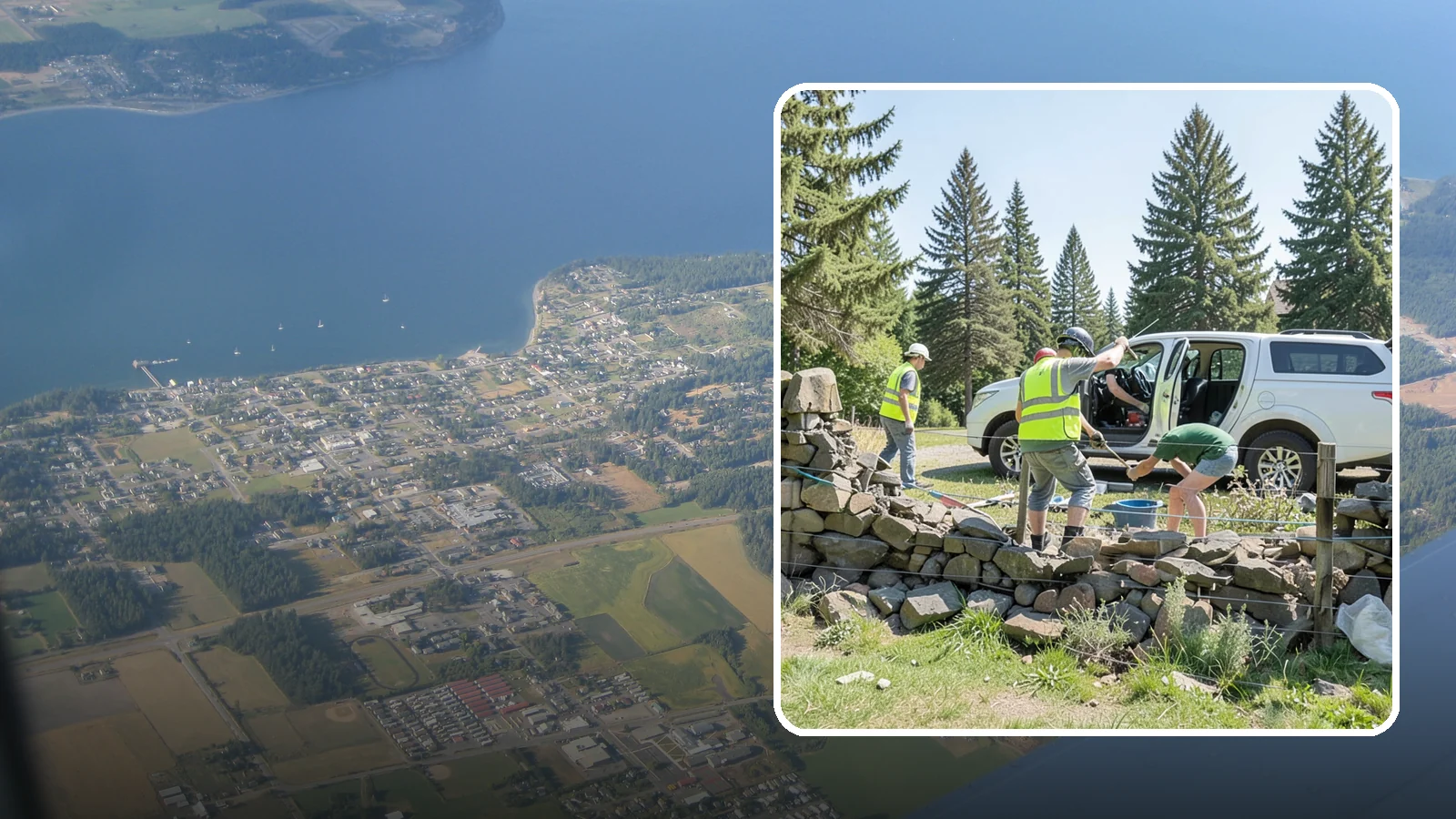 Stone Wall Repairs in Coupeville, Island County, WA - We repoint and rebuild mortared and dry-stacked stone walls at parks, memorials, and historic sites.
