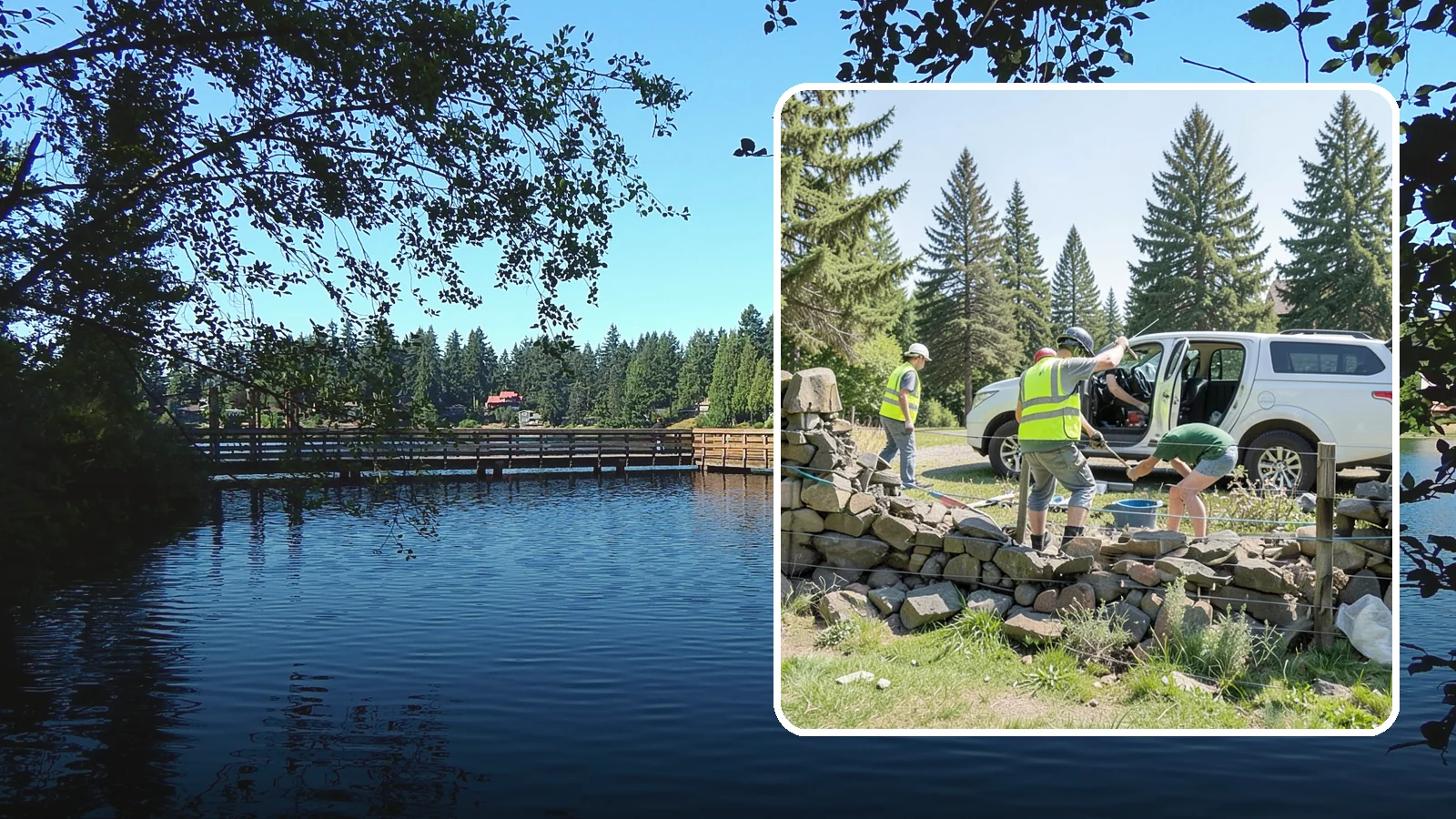 Stone Wall Repairs in Federal Way, King County, WA - We repoint and rebuild mortared and dry-stacked stone walls at parks, memorials, and historic sites.