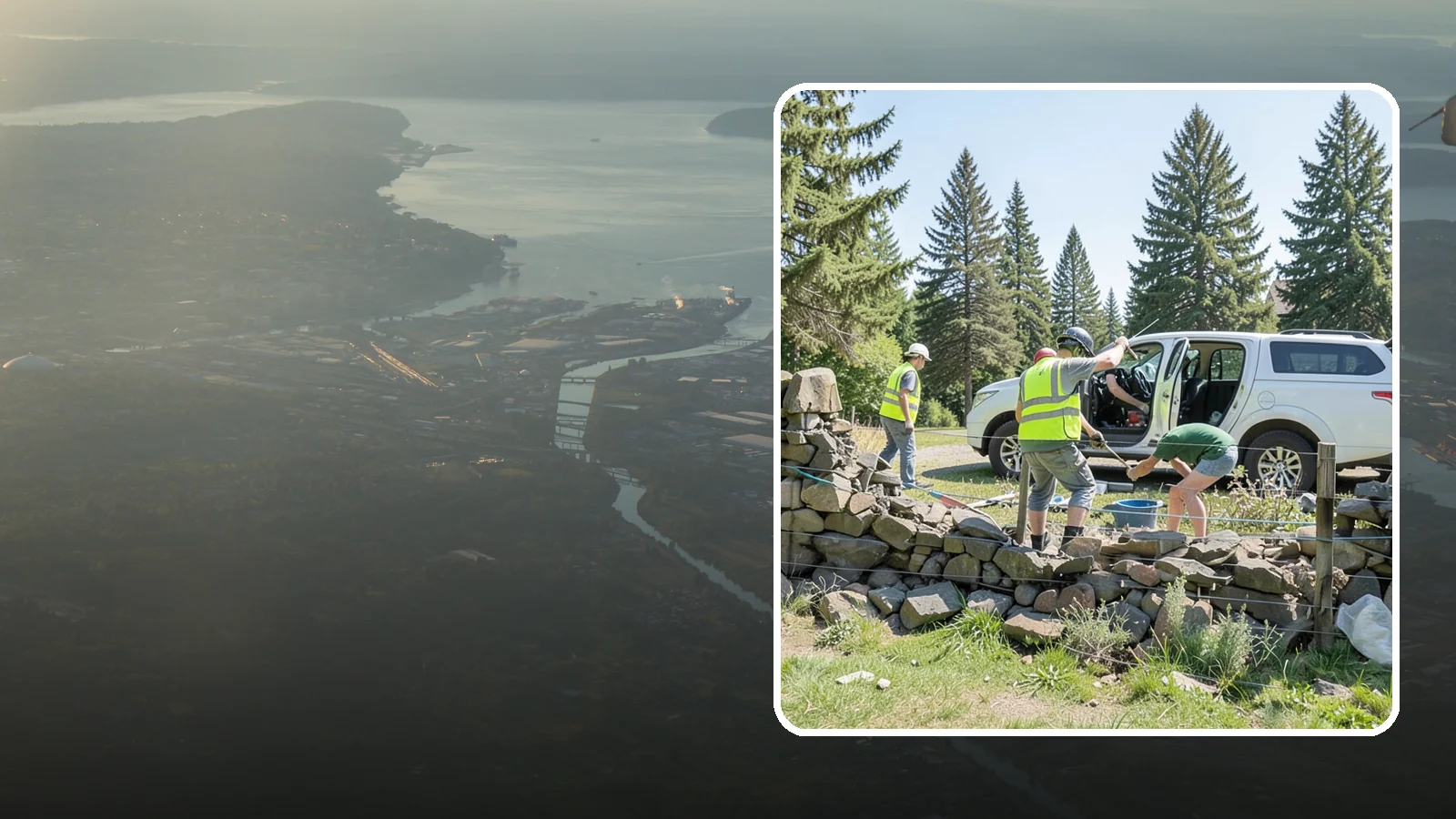 Stone Wall Repairs in Fife, Pierce County, WA - We repoint and rebuild mortared and dry-stacked stone walls at parks, memorials, and historic sites.