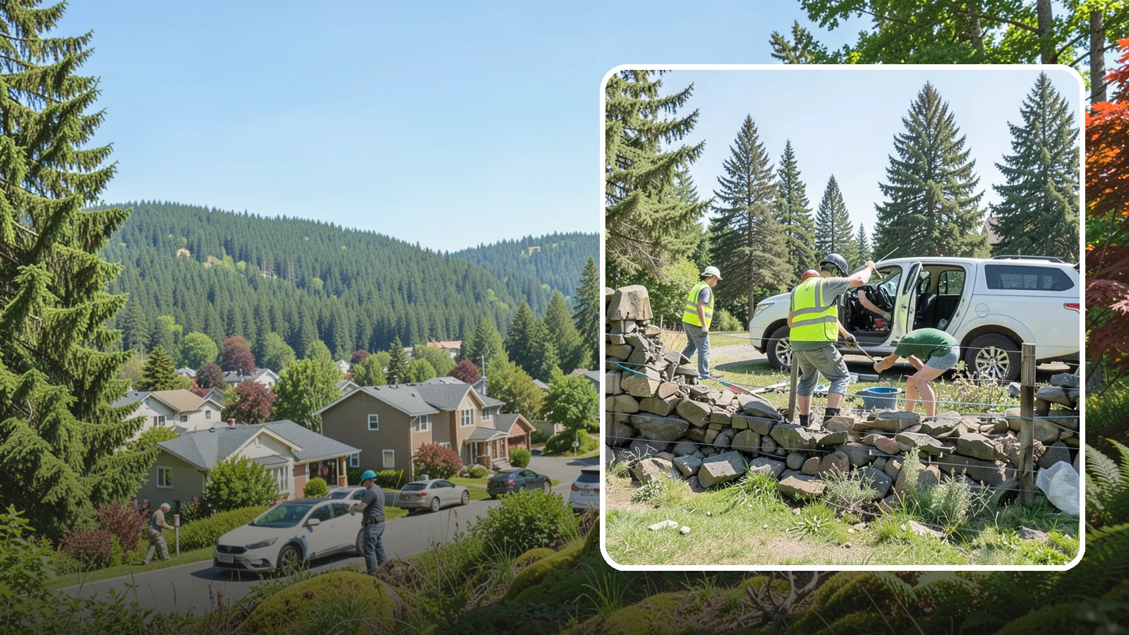 Stone Wall Repairs in Index, Snohomish County, WA - We repoint and rebuild mortared and dry-stacked stone walls at parks, memorials, and historic sites.