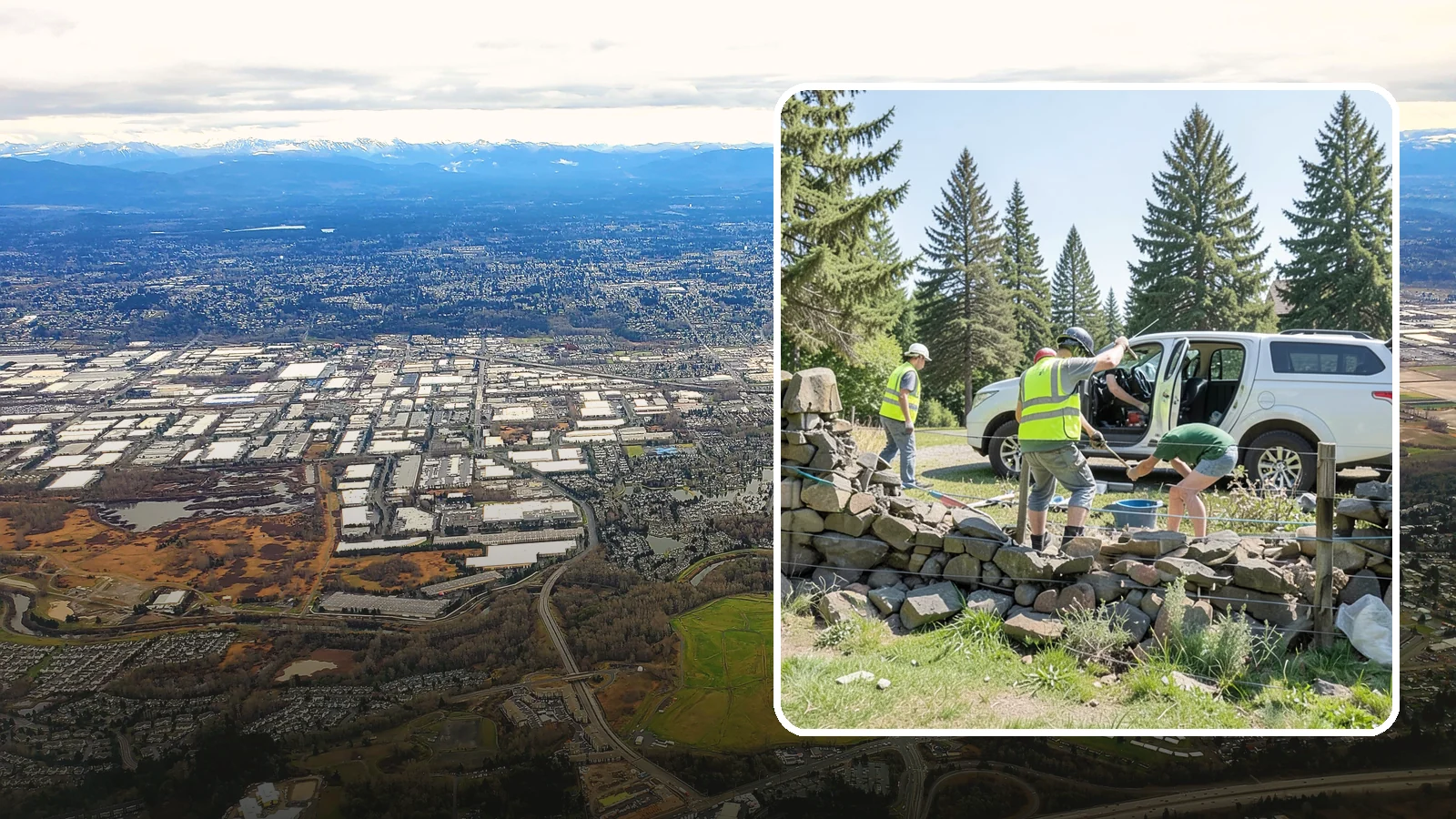 Stone Wall Repairs in Kent, King County, WA - We repoint and rebuild mortared and dry-stacked stone walls at parks, memorials, and historic sites.
