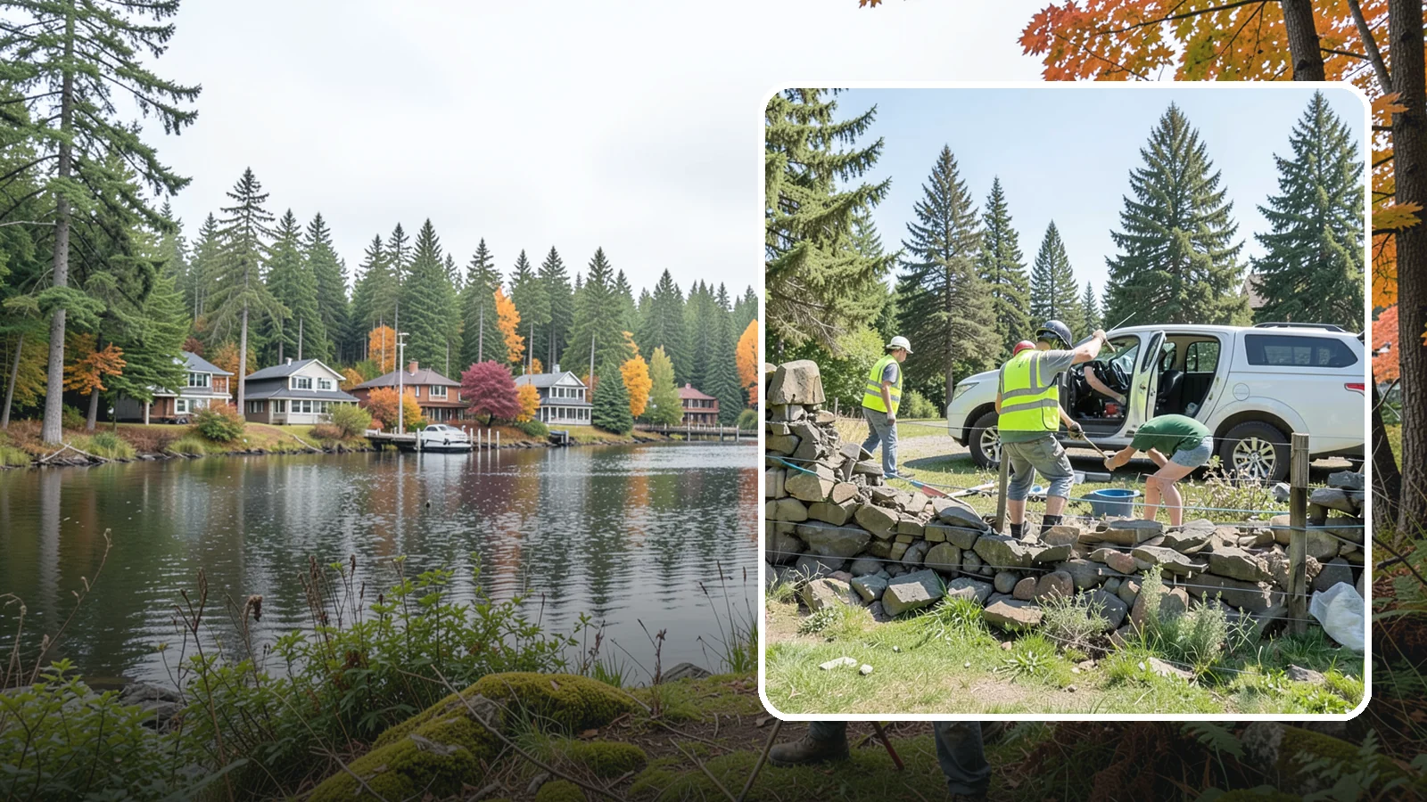 Stone Wall Repairs in La Conner, Skagit County, WA - We repoint and rebuild mortared and dry-stacked stone walls at parks, memorials, and historic sites.