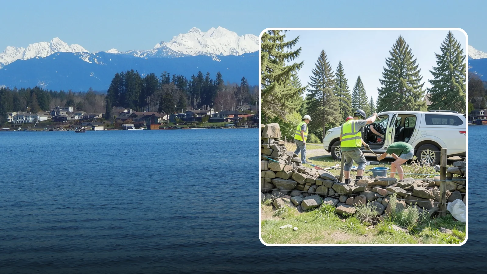 Stone Wall Repairs in Lake Stevens, Snohomish County, WA - We repoint and rebuild mortared and dry-stacked stone walls at parks, memorials, and historic sites.