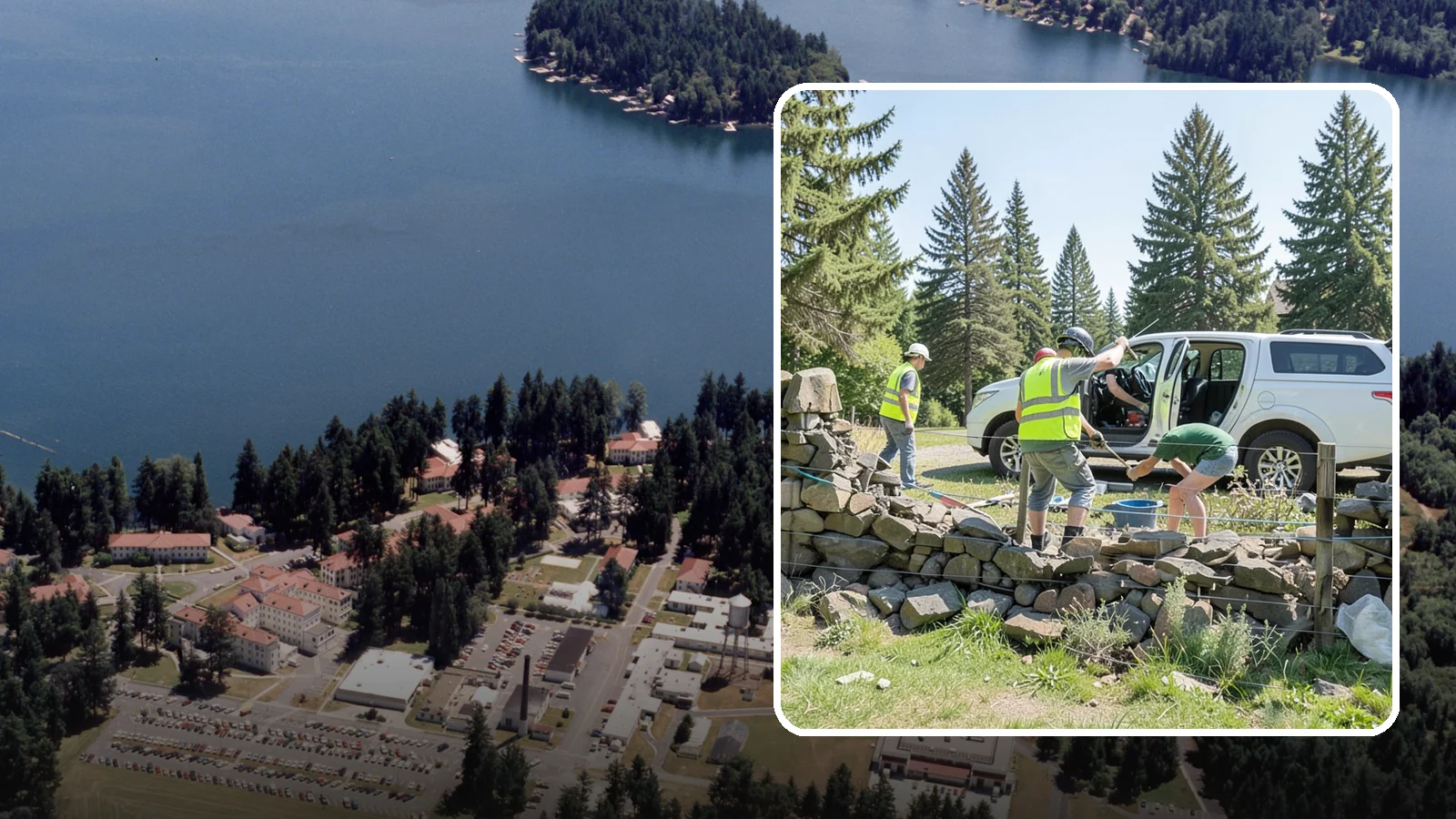 Stone Wall Repairs in Lakewood, Pierce County, WA - We repoint and rebuild mortared and dry-stacked stone walls at parks, memorials, and historic sites.