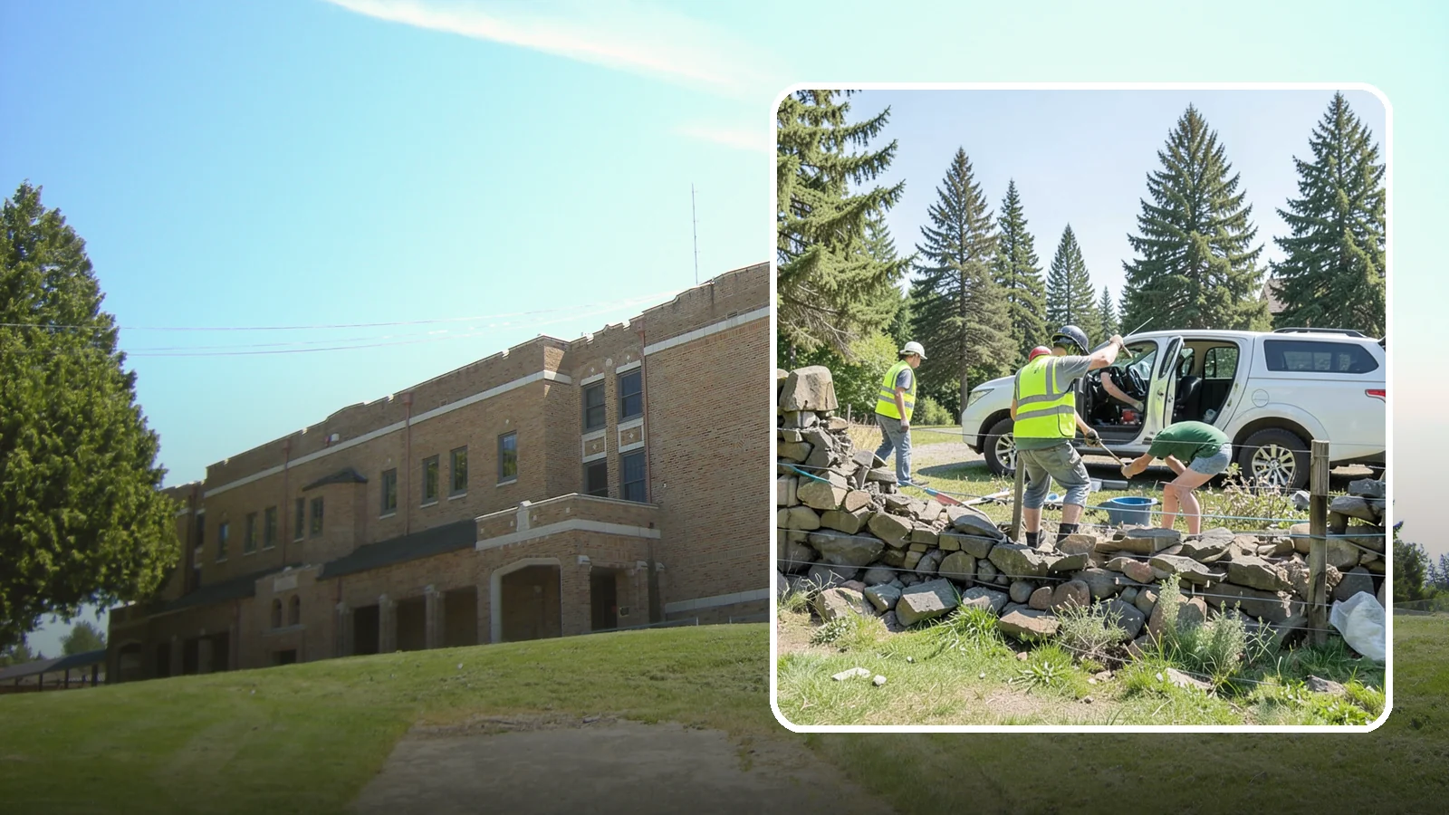 Stone Wall Repairs in Maple Valley, King County, WA - We repoint and rebuild mortared and dry-stacked stone walls at parks, memorials, and historic sites.