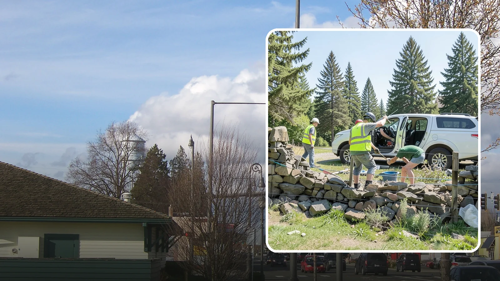 Stone Wall Repairs in Marysville, Snohomish County, WA - We repoint and rebuild mortared and dry-stacked stone walls at parks, memorials, and historic sites.