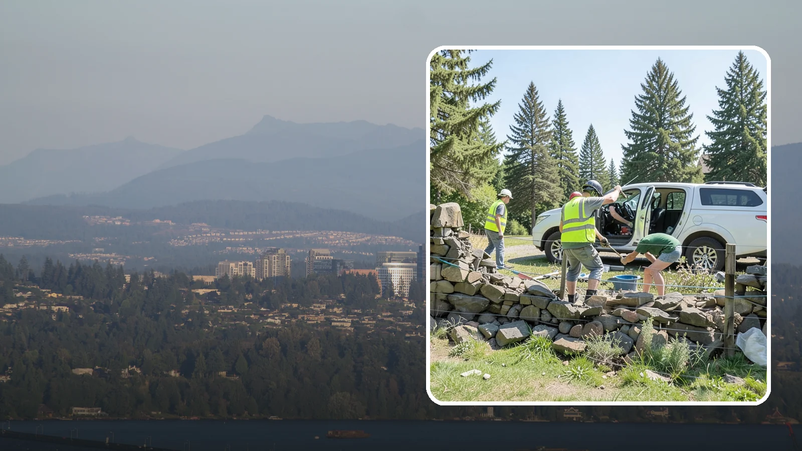 Stone Wall Repairs in Medina, King County, WA - We repoint and rebuild mortared and dry-stacked stone walls at parks, memorials, and historic sites.