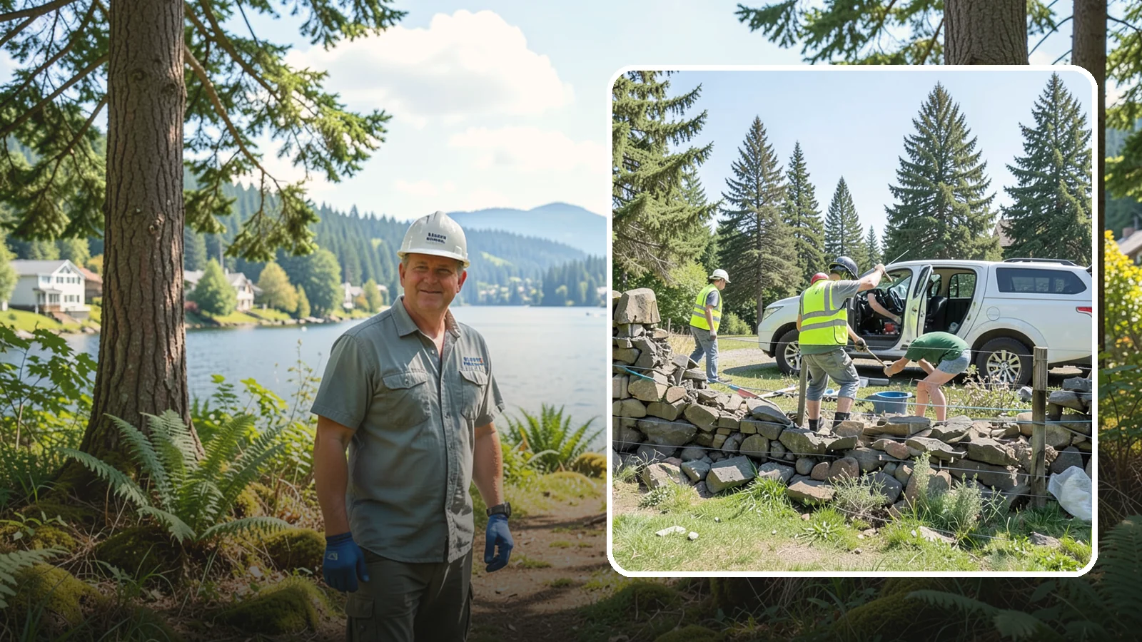 Stone Wall Repairs in Milton, King County, WA - We repoint and rebuild mortared and dry-stacked stone walls at parks, memorials, and historic sites.